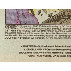 1993 DC Death of Superman #75 BLACK , POSTERS ETC.