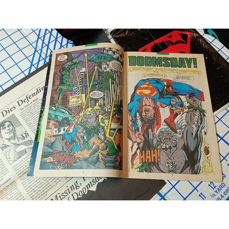 1993 DC Death of Superman #75 BLACK , POSTERS ETC.