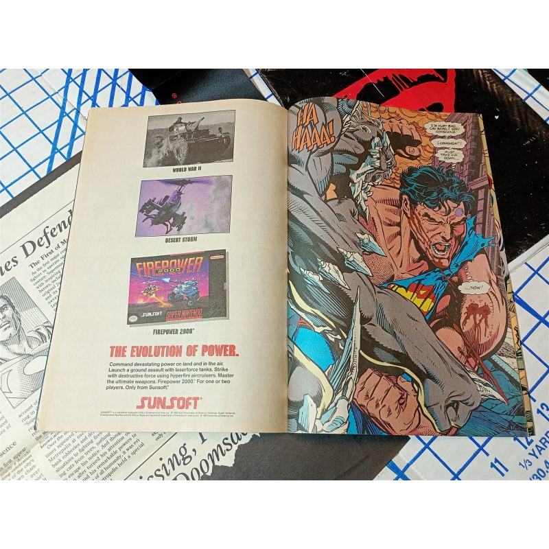 1993 DC Death of Superman #75 BLACK , POSTERS ETC.