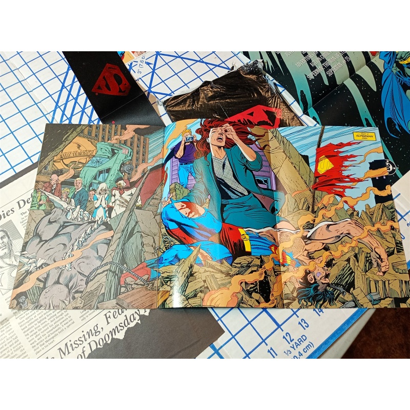 1993 DC Death of Superman #75 BLACK , POSTERS ETC.