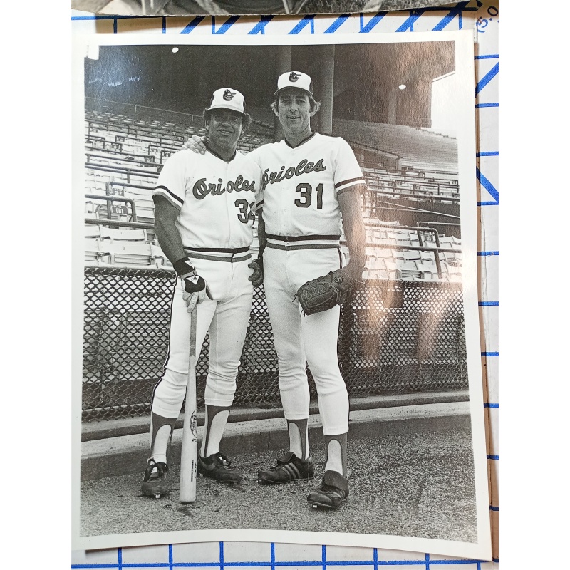 3 BLACK AND WHITE PHOTOS OF THE ORIOLES from the 1970S Or Early 80s 