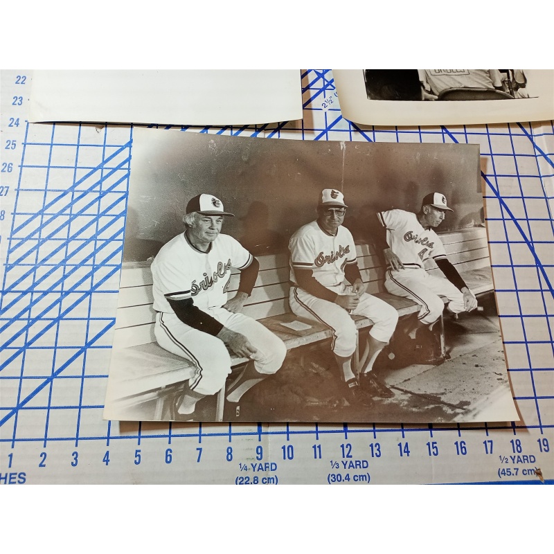 3 BLACK AND WHITE PHOTOS OF THE ORIOLES from the 1970S Or Early 80s 