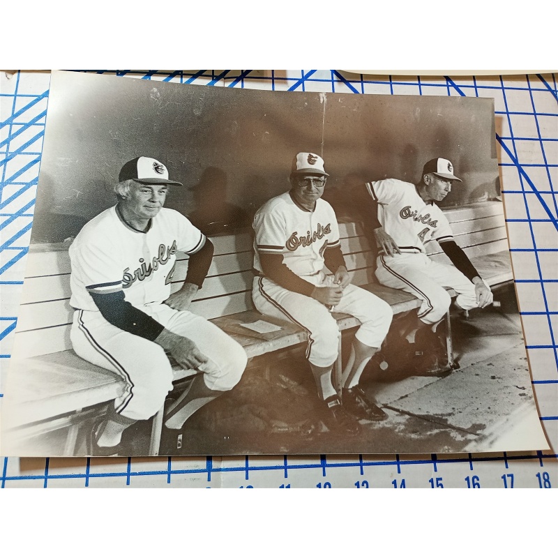 3 BLACK AND WHITE PHOTOS OF THE ORIOLES from the 1970S Or Early 80s 