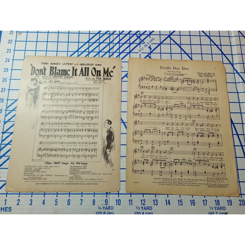 SHEET MUSIC DOODLE DOO DOO A DANCING SONG HEALY CROSS