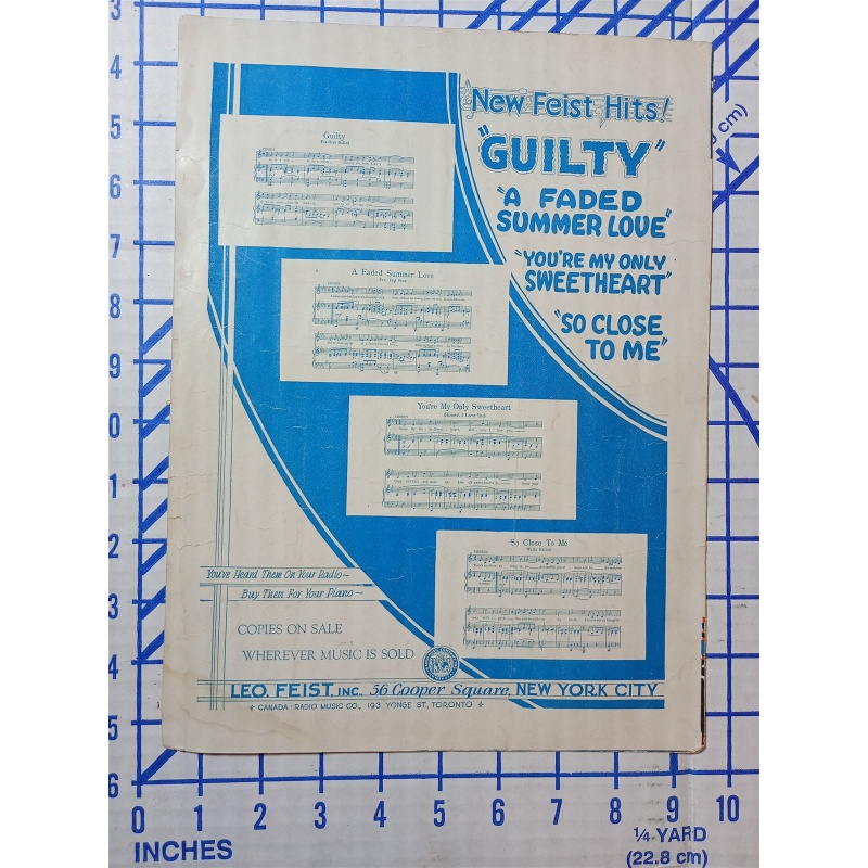 A 1931 Sheet Music RUTH ETTING ‘Save The Last Dance For Me !’