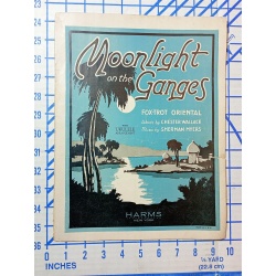 1926 Sheet Music Moonlight on the Ganges by Chester Wallace & Sherman Myers