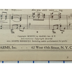 1926 Sheet Music Moonlight on the Ganges by Chester Wallace & Sherman Myers