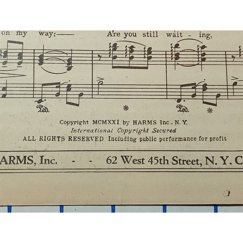 1926 Sheet Music Moonlight on the Ganges by Chester Wallace & Sherman Myers