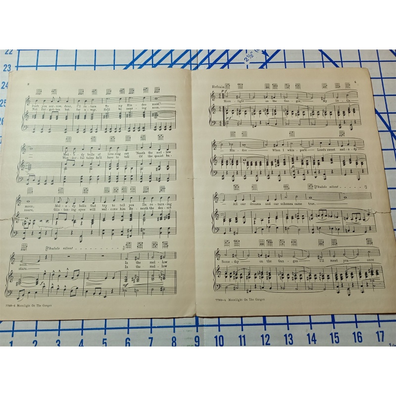 1926 Sheet Music Moonlight on the Ganges by Chester Wallace & Sherman Myers