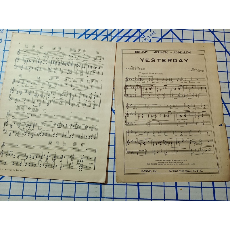 1926 Sheet Music Moonlight on the Ganges by Chester Wallace & Sherman Myers