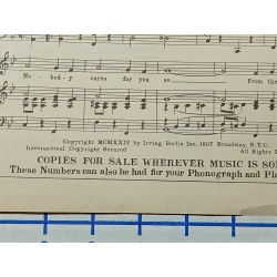 1924 Ragtime sheet music DRIFTWOOD by LEW GOLD