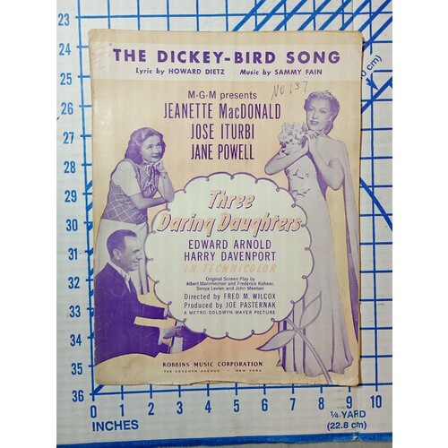 1947 The Dickey-Bird Song, Sheet Music