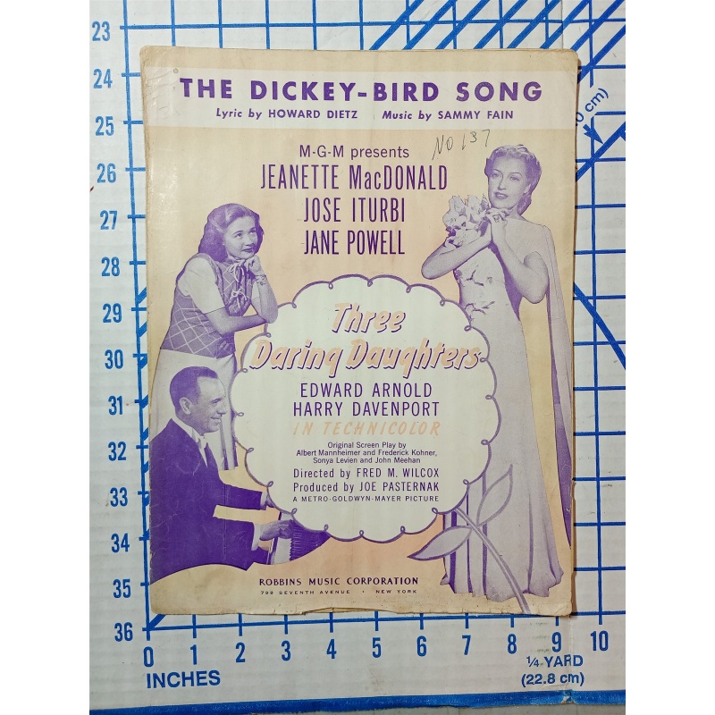1947 The Dickey-Bird Song, Sheet Music