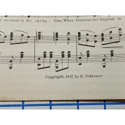 Vintage Sheet Music Will You Remember from the Musical Play Maytime 1917