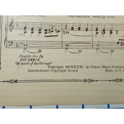 1931 Sheet Music When The Chapel Bells Were Ringing - Gaskill - GENE/GLENN Intro