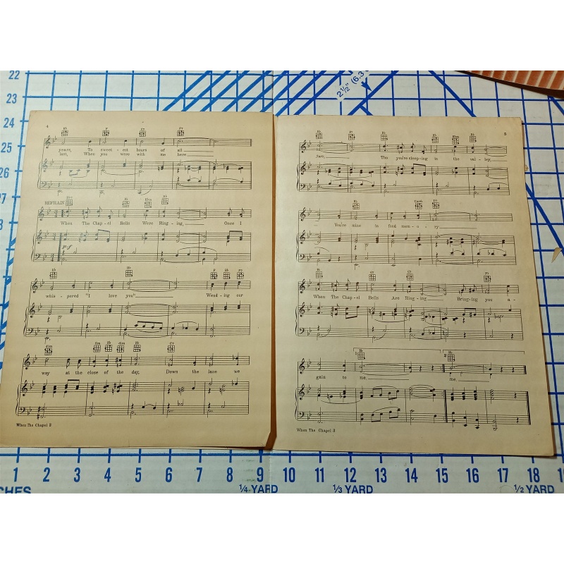 1931 Sheet Music When The Chapel Bells Were Ringing - Gaskill - GENE/GLENN Intro