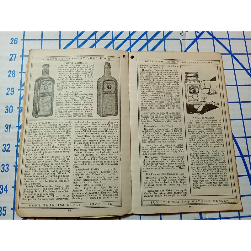 EARLY WATKINS CATALOG AND ADVERISEMENT