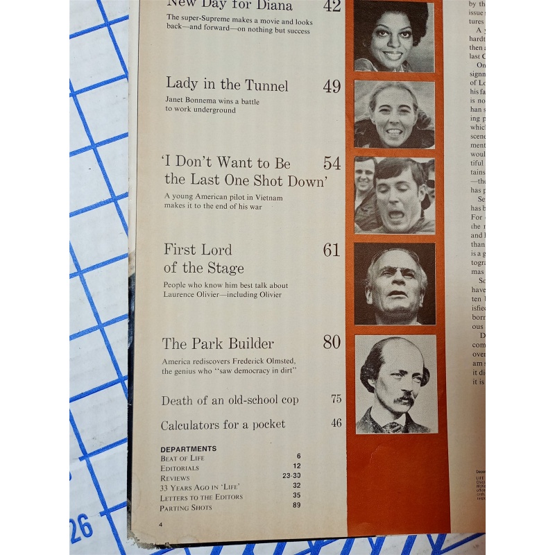 Life Magazine December 8, 1972 Diana Ross/Pocket Calculator Craze/Olivier