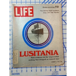 Life Magazine October 13, 1972 Lusitania Patrick Gray Shake-up at the FBI