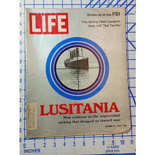 Life Magazine October 13, 1972 Lusitania Patrick Gray Shake-up at the FBI