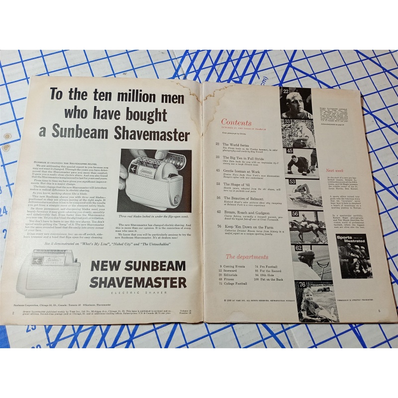 Sports illustrated NEWSSTAND issue World Series Report October 17 1960 