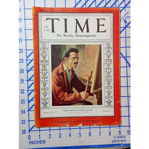 TIME MAGAZINE DECEMBER 24 1934 THOMAS BENTON