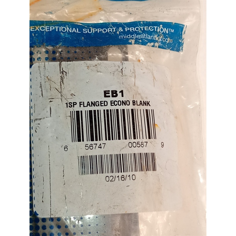 Middle Atlantic Products EB1 Flanged Steel Rack Panel - 1U