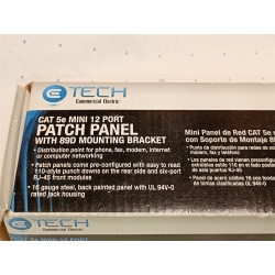 Commercial Electric 12-Port Category 5e Mini Patch Panel w/ 89D Mounting Bracket