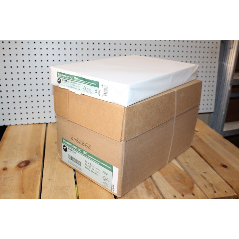 One Case 11x17 Envirographic 100 - 20/50 lb. Multipurpose Printer/Copier Paper
