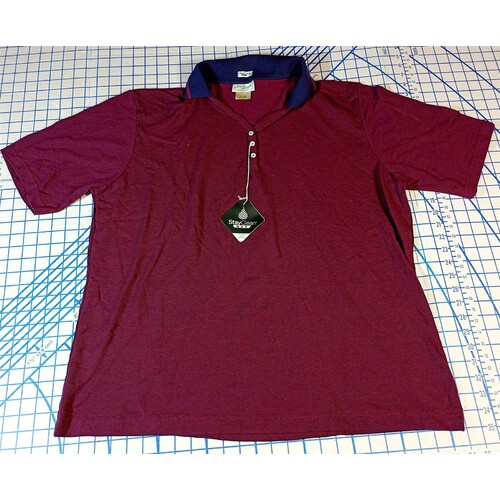 Outer Banks Mens Golf Polo Shirts - Size 2XL - XX - Navy / Wine