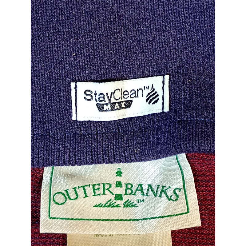 Outer Banks Mens Golf Polo Shirts - Size 2XL - XX - Navy / Wine