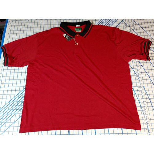 Outer Banks Mens Golf Polo Shirts - Size 3XL - XXX - Red / Black