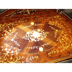 Italian Tea Cart Sorrento Marquetry Inlaid Wood & Brass Rolling Bar Cart – Italy