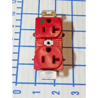  20A 125V Red Duplex Receptacle - Heavy-Duty Hospital Grade Compact Design 