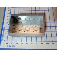 RACO Electrical Box: Steel, 3 Gangs Masonry Box, 2 1/2" deep, 5 5/8" x 3 3/4"