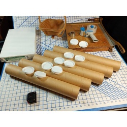 Lot of 5 - 21.25" x 3" - Brown Kraft Mailing / Shipping Tubes