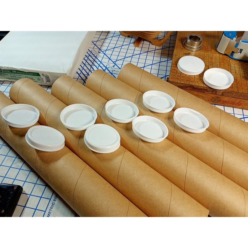 Lot of 5 - 21.25" x 3" - Brown Kraft Mailing / Shipping Tubes