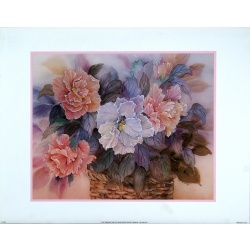 Lot of 2 (11 x 14) Art Print FL2511 L. CHANG - Florals in Baskets II