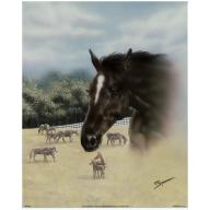 (8 x 10) Art Print SP0439 SPROVACH BLACK HORSE