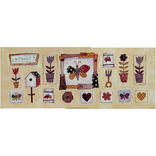 (8 x 20) Art Print VB0602 Vicki Bowman IN THE GARDEN