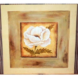 (16 x 16) Art Print VW2013 Valorie Evers Wenk - WHITE POPPY 1