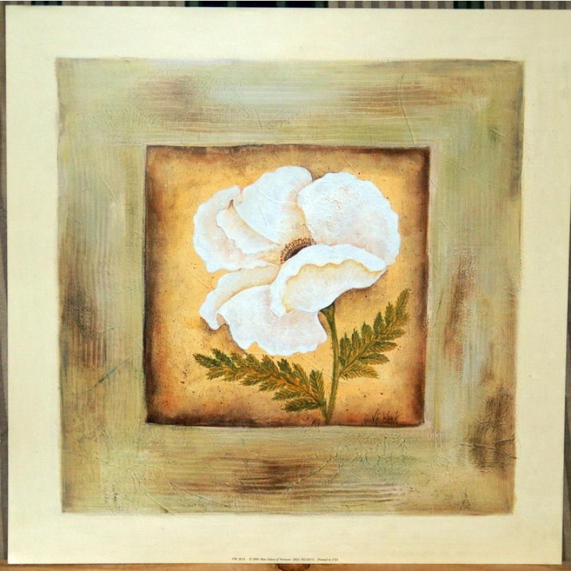 (16 x 16) Art Print VW2014 Valorie Evers Wenk - WHITE POPPY 2