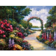 (16 x 20) Art Print ZA0316 JOHN ZACCHEO - Lakeside Arbor