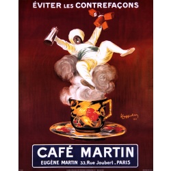(11 x 14) Art Print FP0218 Leonetto Cappiello Cafe Martin Paris