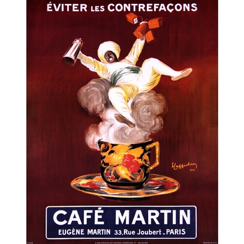 (11 x 14) Art Print FP0218 Leonetto Cappiello Cafe Martin Paris