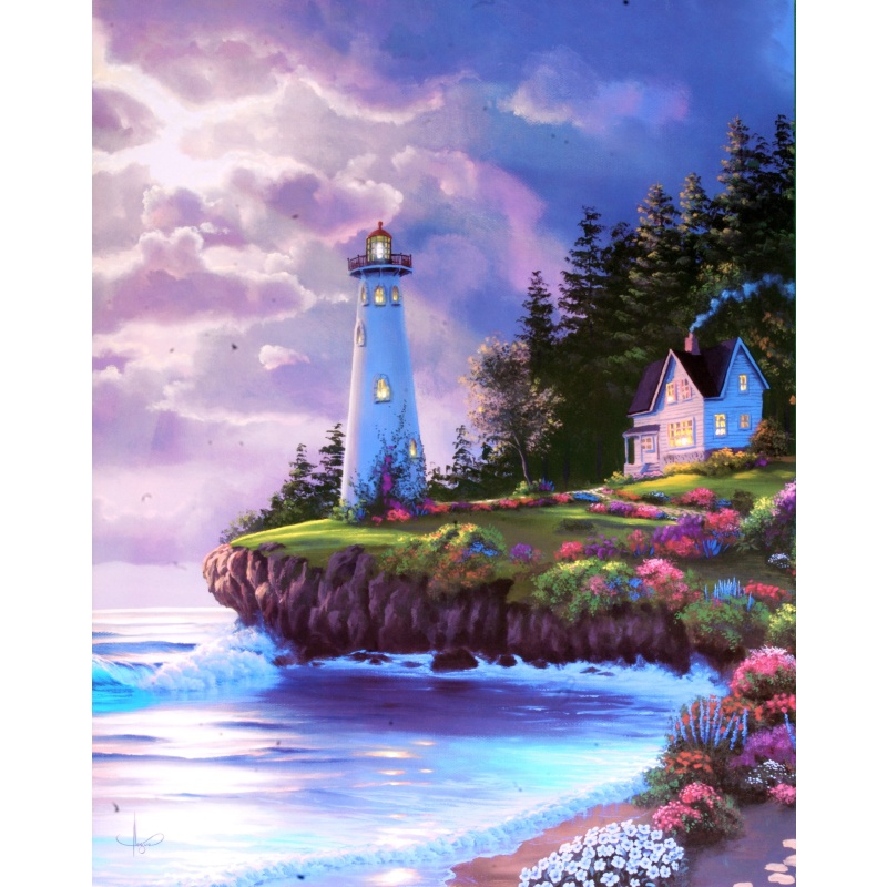 (22 x 28) Art Print AH0502 Al Hogue - Lighthouse II