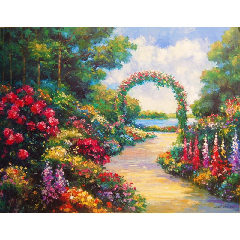 (22 x 28) Art Print ZA0516 JOHN ZACCHEO - Lakeside Arbor