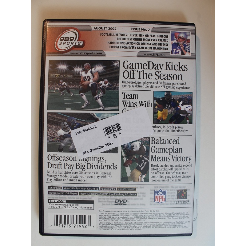 NFL GameDay 2003 #5 (PlayStation 2, 2002)
