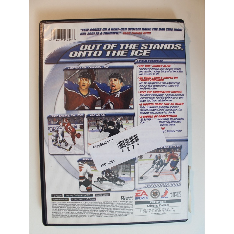NHL 2001 #27 (PlayStation 2, 2000)
