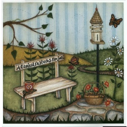 (10 x 10) Art Print BE2002 Robin Betterley A Garden Restores the Soul